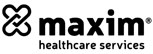 Maxim Healthcare Services logo with a stylized heart, perfect for a corporate gifting platform. Maxim Healthcare Services logo with a stylized heart, perfect for a corporate gifting platform.